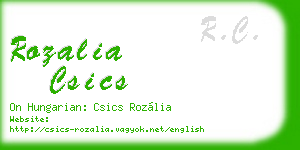 rozalia csics business card